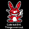 Cute but evil bunny