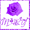 Purple Rose with the name Mary