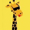 Funny giraffe in sunglasses
