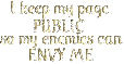 I keep my page public - Glittery Gold