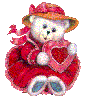 Lady bear in red