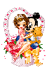 Girl and Mickey Mouse