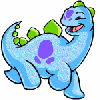 a blue dinasaur