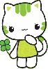 cute green kitty