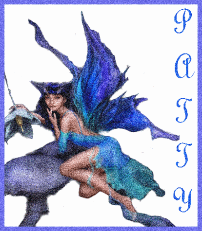 Blue Fairy holding Flower with Patty