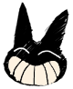 black happy bunny