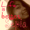 life is better sepia