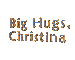 CHRISTINA big hugs swinging