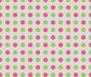 pink, green polka dots