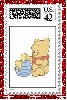 Baby Pooh with a hunny pot Stamp (glitter boarder)