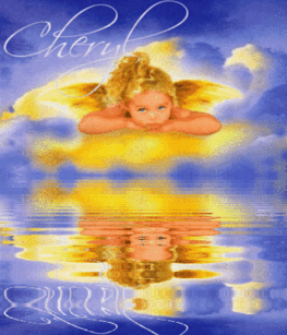 Little Girl Angel on Cloud (with water reflection)- Cheryl