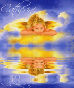 Little Girl Angel on Cloud (with water effects)- Catherine