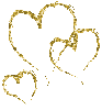 gold hearts
