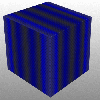 Blue/gray fade Lego style cube
