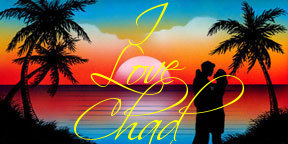 Couple on the Beach Tag- I Love Chad