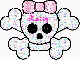 LACEY--SKULL WITH PINK BOW