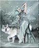 Lady with Wolf