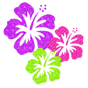 Tropical Flowers (in Sparkles)