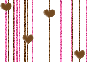 Brown & Pink Stripes with Hearts