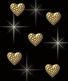 Glittery Gold Hearts
