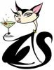 Cat with martini