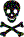 Black glittery skull