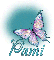 Teal Butterfly Bling Pami