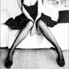 black and white dress