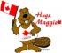 Flag waving Canadian Beaver - Maggie