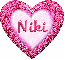 Niki-glitter heart