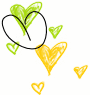 green and orange heart