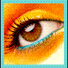 orange eye