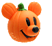 Pumpkin Mickey saying "no"