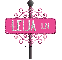 hot pink street sign leija LN