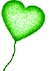 green heart balloon