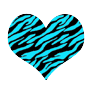colorful zebra heart