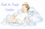 Baby angel on cloud with Parker name