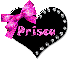 Black heart, pink bow- Prisca