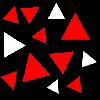 triangles red black white
