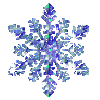 Blue Glitter Snowflake