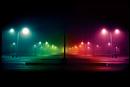 colored street lights