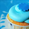 Blue Iced Cupcake!!!