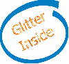glitter inside logo