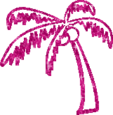 Pink Glitter Palm Tree