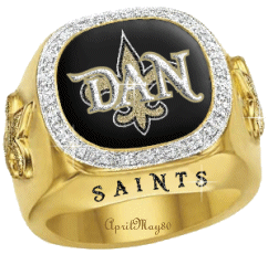 new orleans saints diamond ring dan