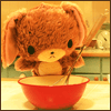 Sugar bunny mixxing a bowl