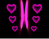 Hot pink hearts butterfly