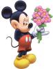 MICKEY MOUSE WITH SOME FLOWERS