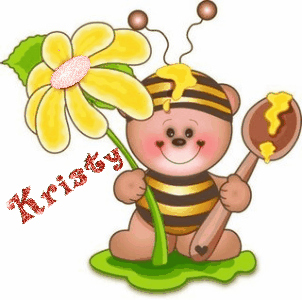 BEAR BEE WITH NAME Kristy...cartoon
