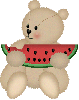 bear with watermelon